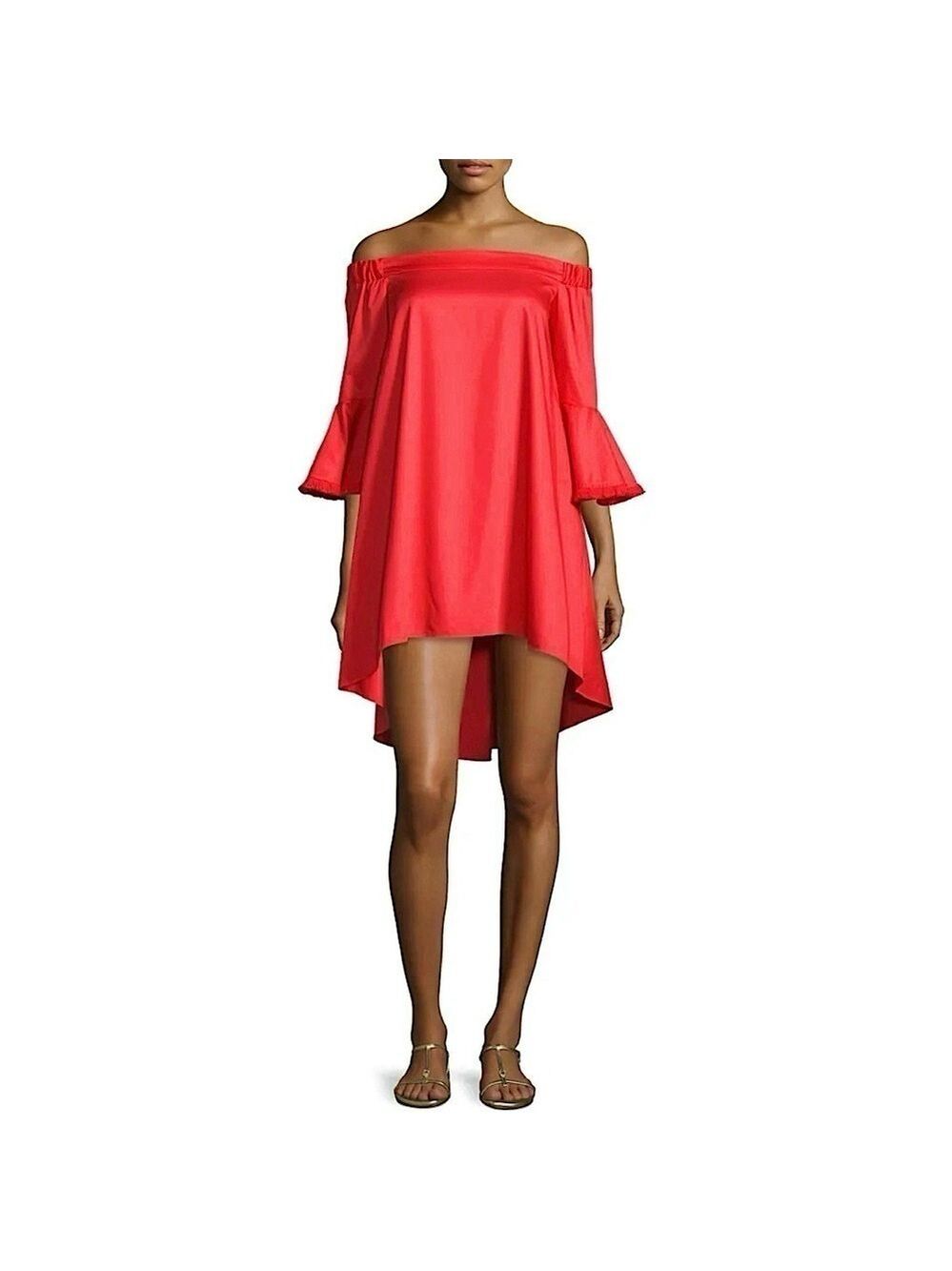 NICHOLAS High Low Cotton Trapeze Dress